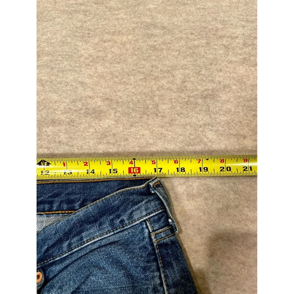 Levis 501 Original Fit Jeans Mens 36x32 Blue Denim Straight Leg Cotton High Rise
